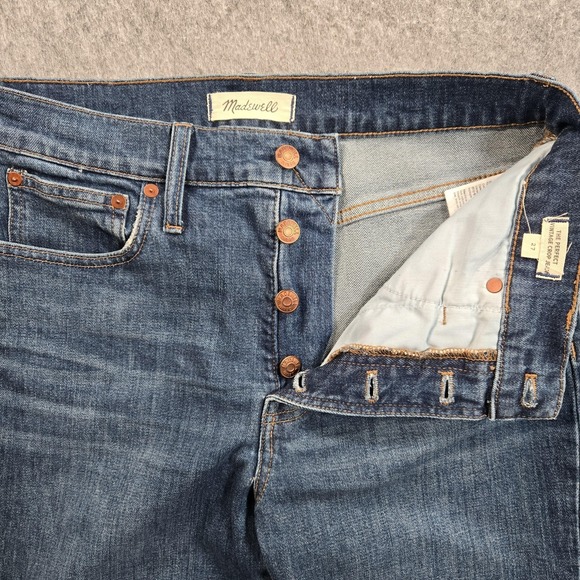 Madewell The Perfect Vintage Jeans Womens 27 Blue High Rise Straight Button Fly - Picture 9 of 15